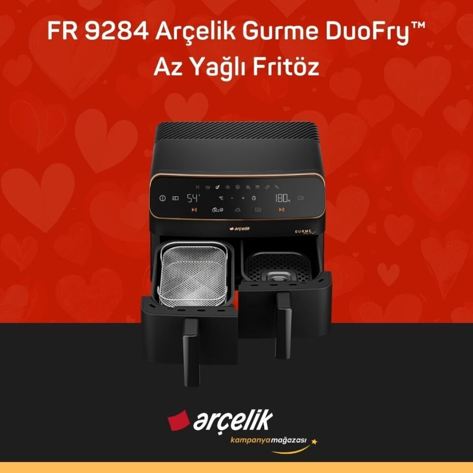 ARÇELİK FR 9284 Arçelik Gurme DuoFry™ Az Yağlı Fritöz