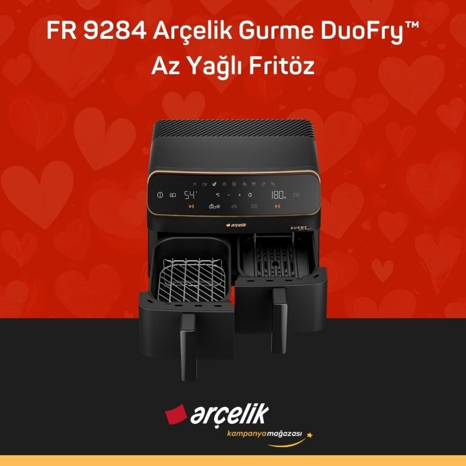 ARÇELİK FR 9284 Arçelik Gurme DuoFry™ Az Yağlı Fritöz