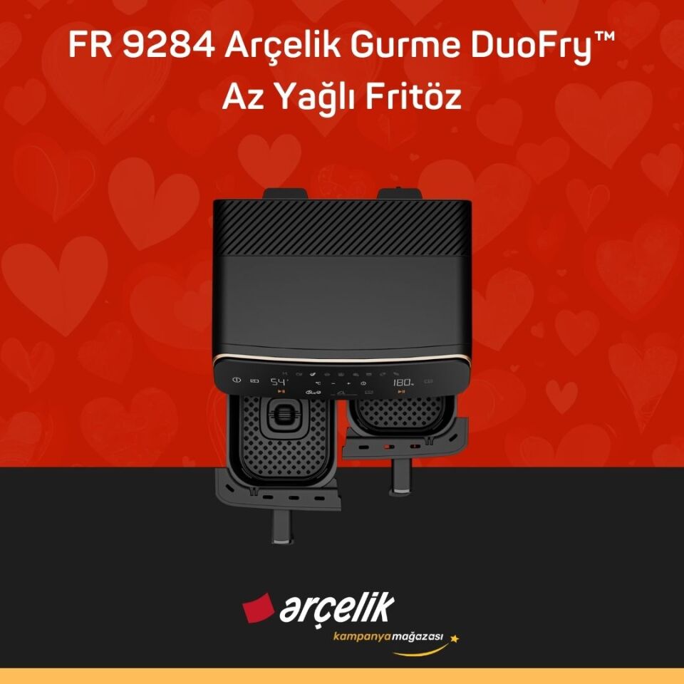 ARÇELİK FR 9284 Gurme DuoFry™ Az Yağlı Fritöz