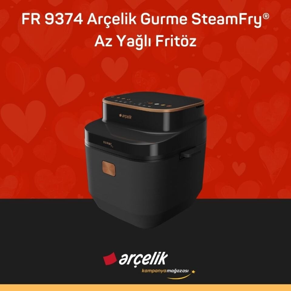 ARÇELİK FR 9374 Arçelik Gurme SteamFry® Az Yağlı Fritöz