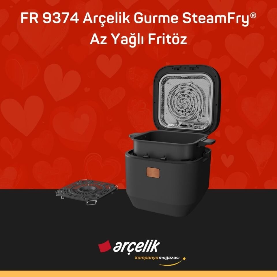 ARÇELİK FR 9374 Arçelik Gurme SteamFry® Az Yağlı Fritöz