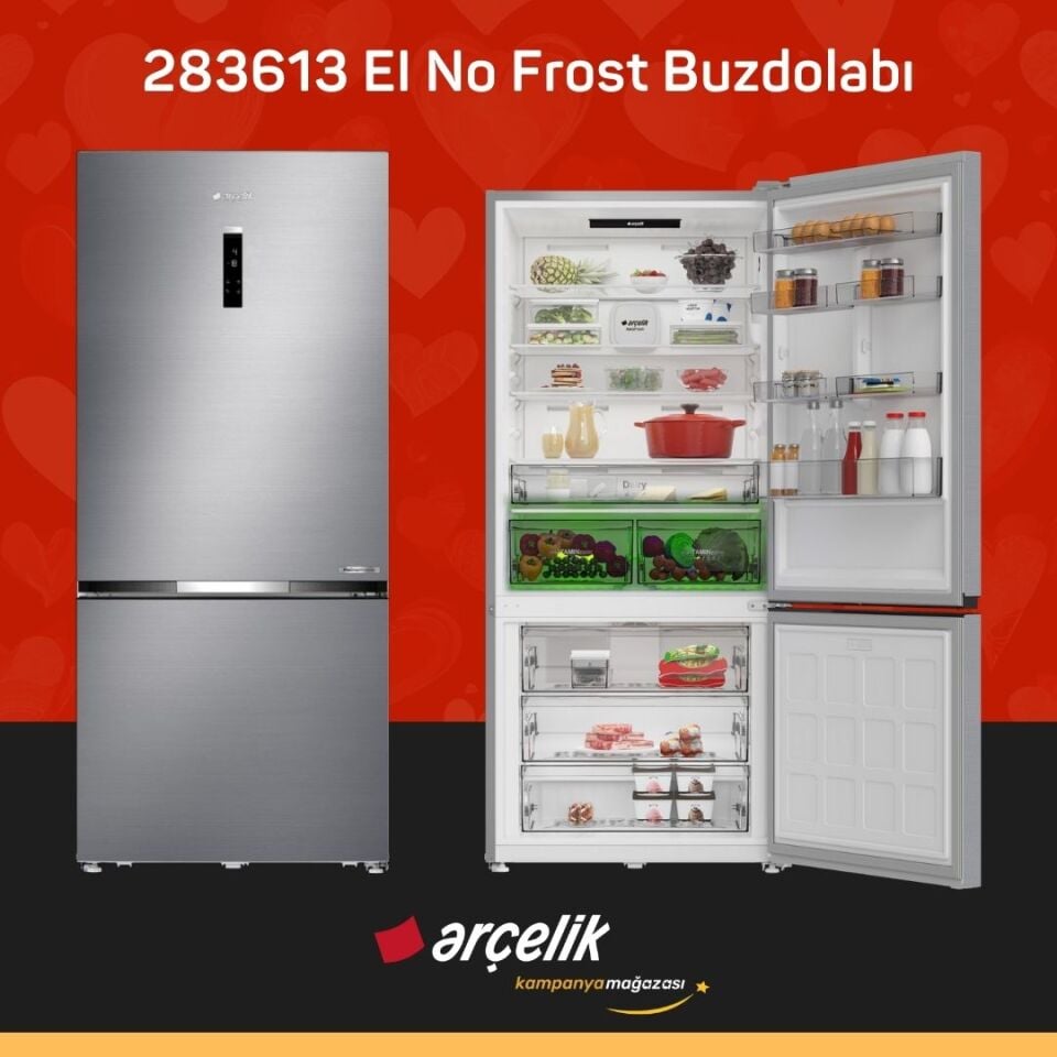 ARÇELİK 283613 EI Alttan Donduruculu Buzdolabı