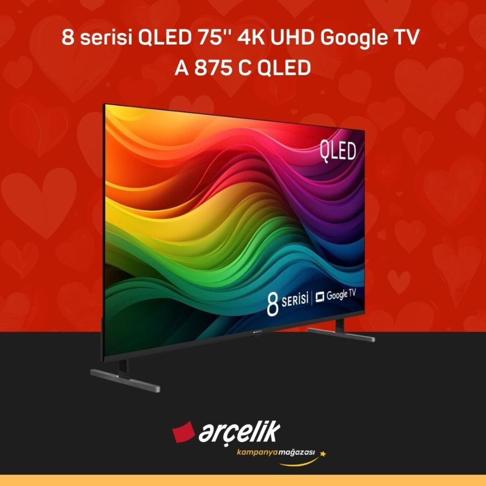 ARÇELİK 8 serisi QLED 75'' 4K UHD Google TV - A 875 C QLED