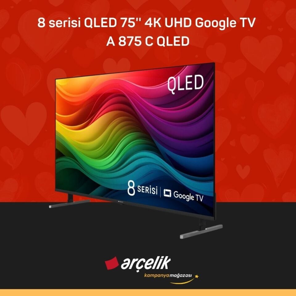 ARÇELİK 8 serisi QLED 75'' 4K UHD Google TV - A 875 C QLED