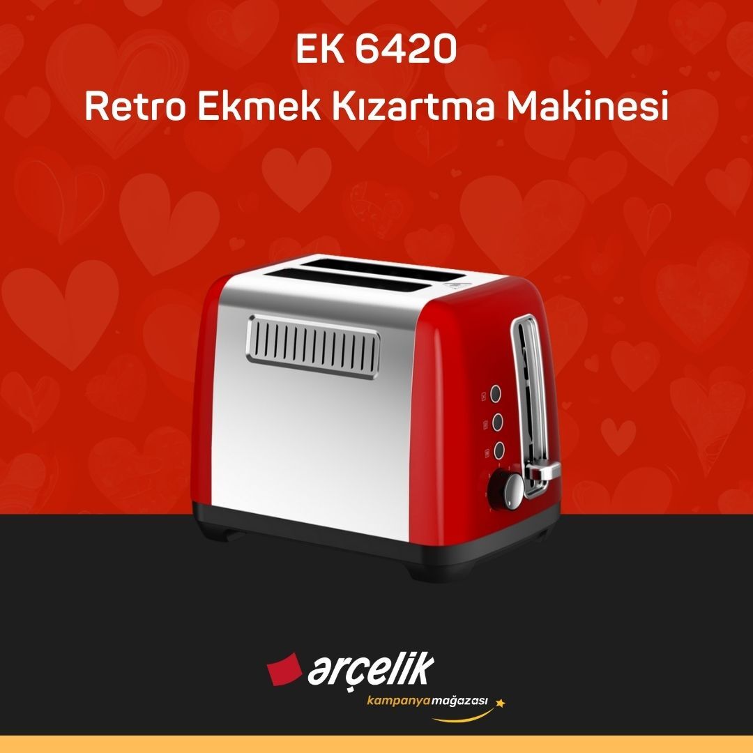 ARÇELİK EK 6420 Retro Ekmek Kızartma Makinesi