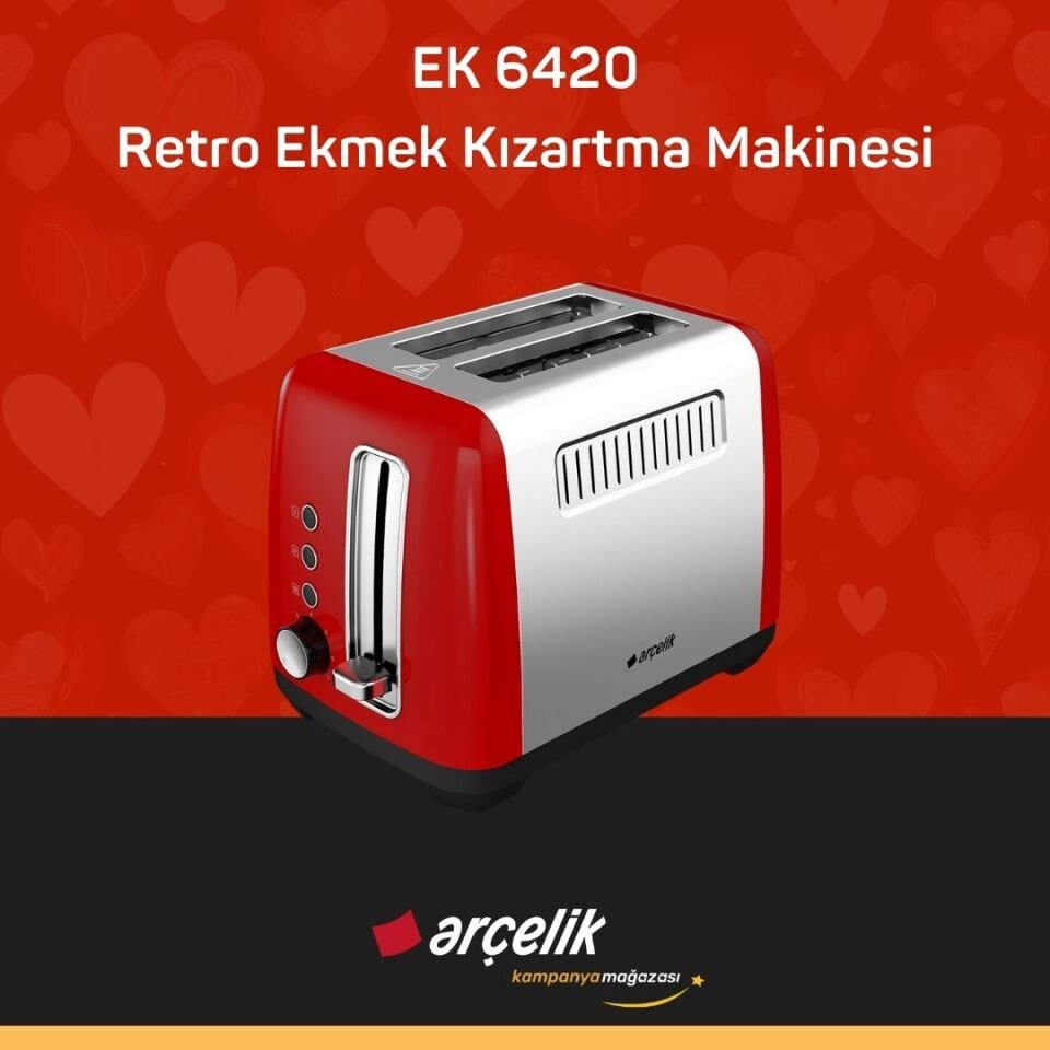 ARÇELİK EK 6420 Retro Ekmek Kızartma Makinesi