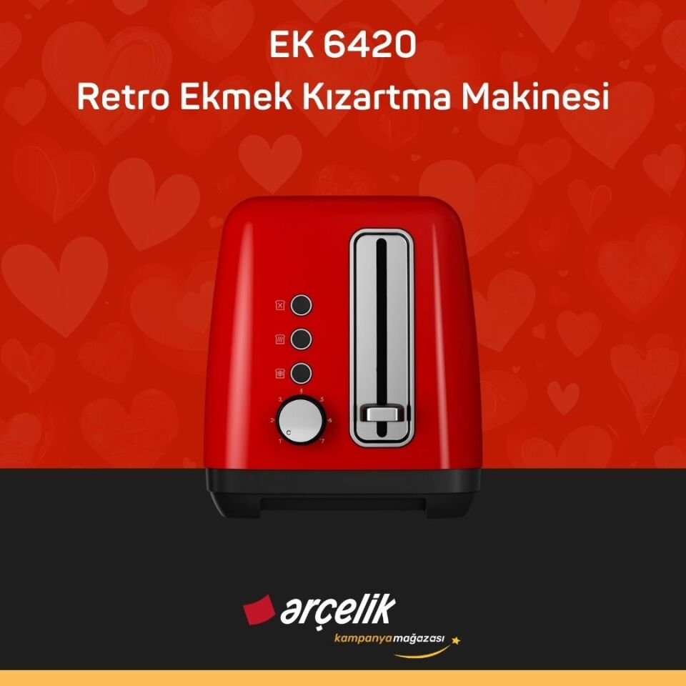 ARÇELİK EK 6420 Retro Ekmek Kızartma Makinesi