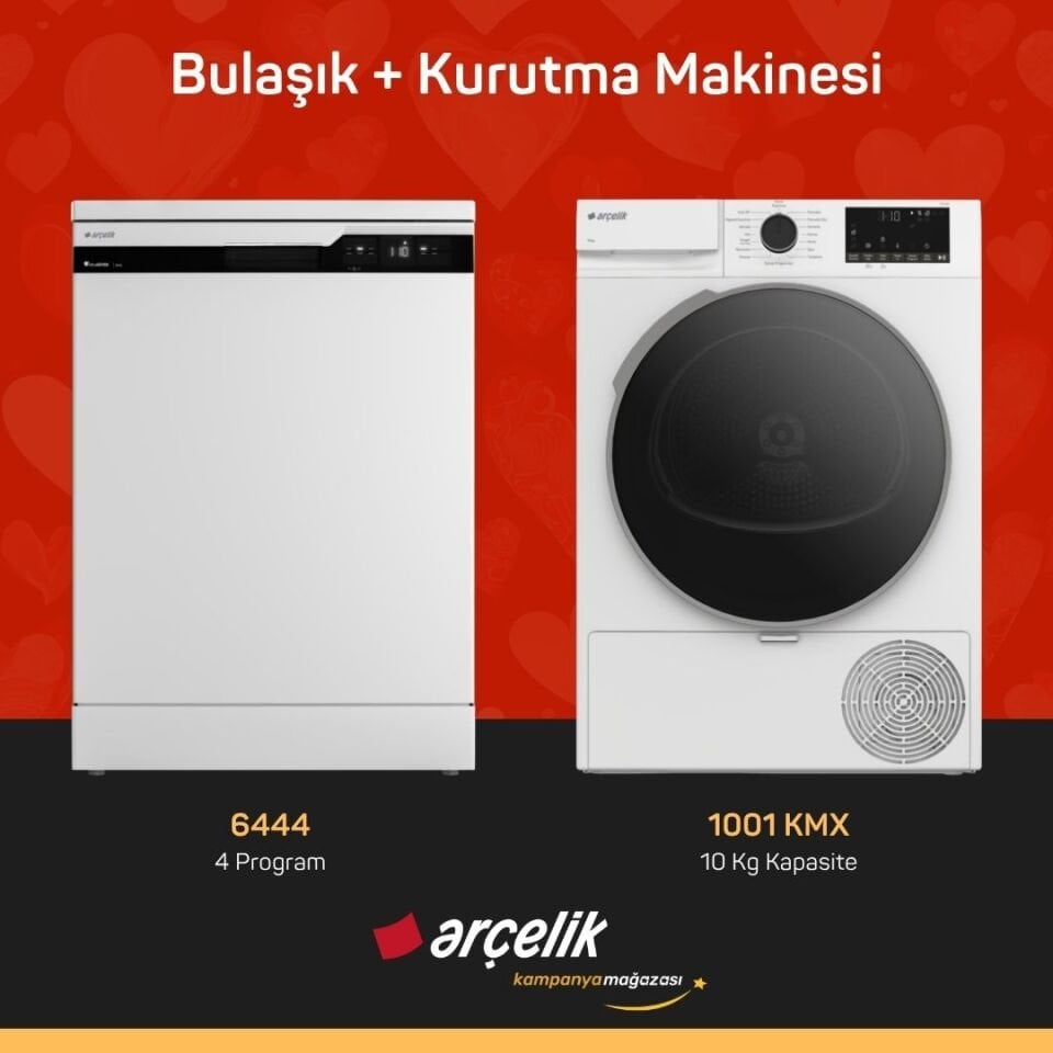 ARÇELİK 6444 Bulaşık Makinesi - 1001 KMX Kurutma Makinesi