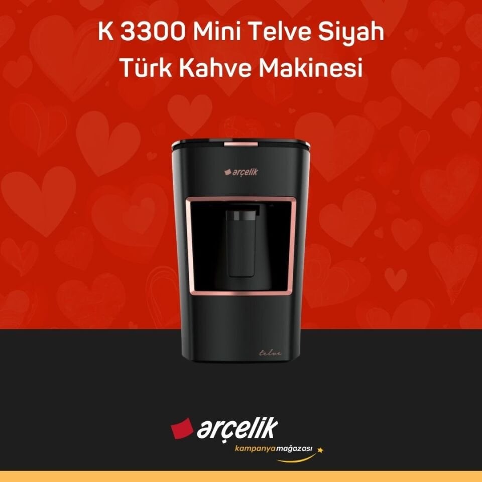 ARÇELİK K 3300 Mini Telve Siyah Türk Kahve Makinesi