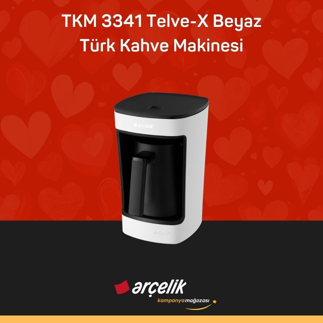 ARÇELİK TKM 3341 Telve-X Beyaz Türk Kahve Makinesi
