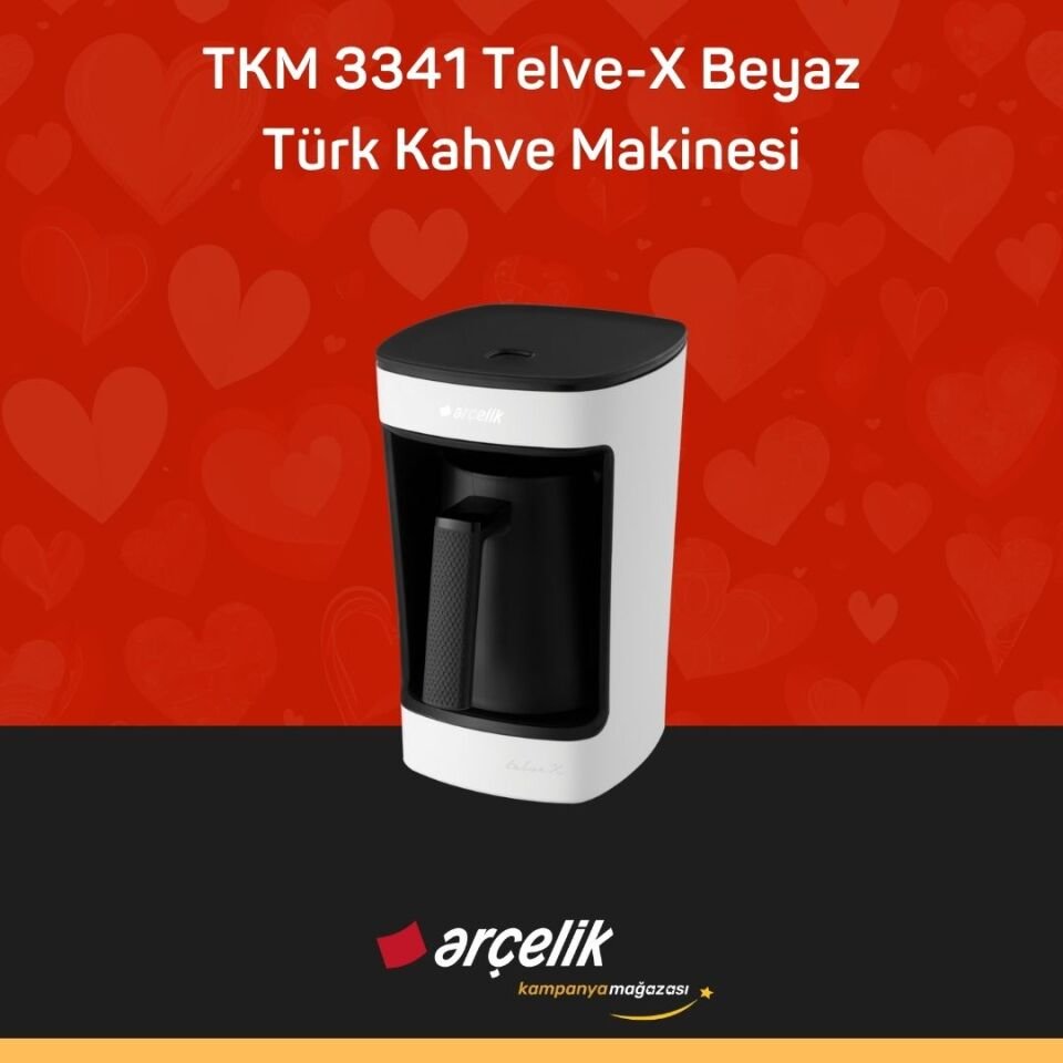 ARÇELİK TKM 3341 Telve-X Beyaz Türk Kahve Makinesi