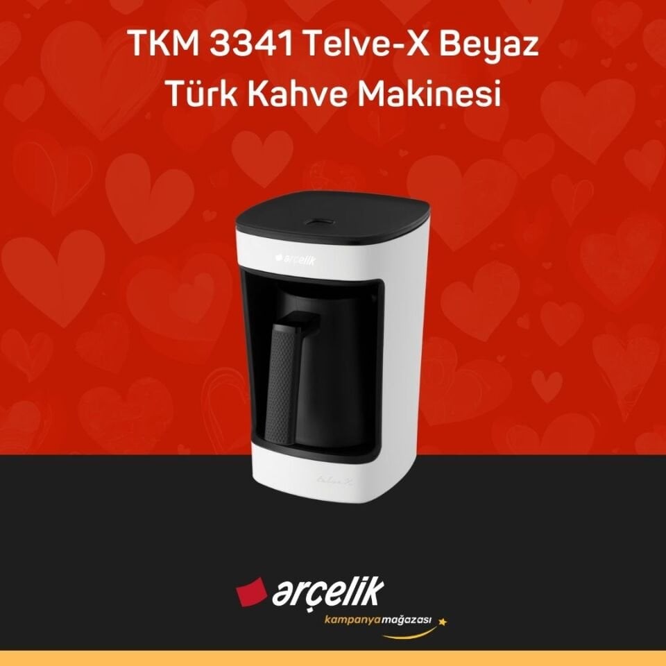 ARÇELİK TKM 3341 Telve-X Beyaz Türk Kahve Makinesi