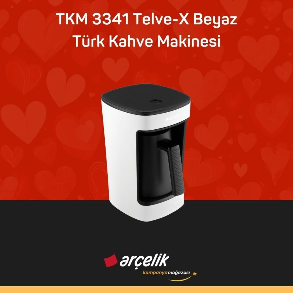 ARÇELİK TKM 3341 Telve-X Beyaz Türk Kahve Makinesi