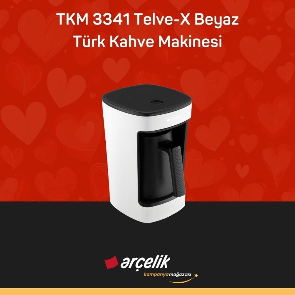 ARÇELİK TKM 3341 Telve-X Beyaz Türk Kahve Makinesi