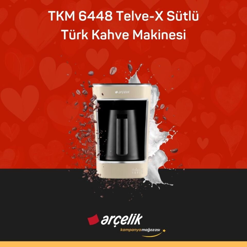 ARÇELİK TKM 6448 Telve-X Sütlü Türk Kahve Makinesi