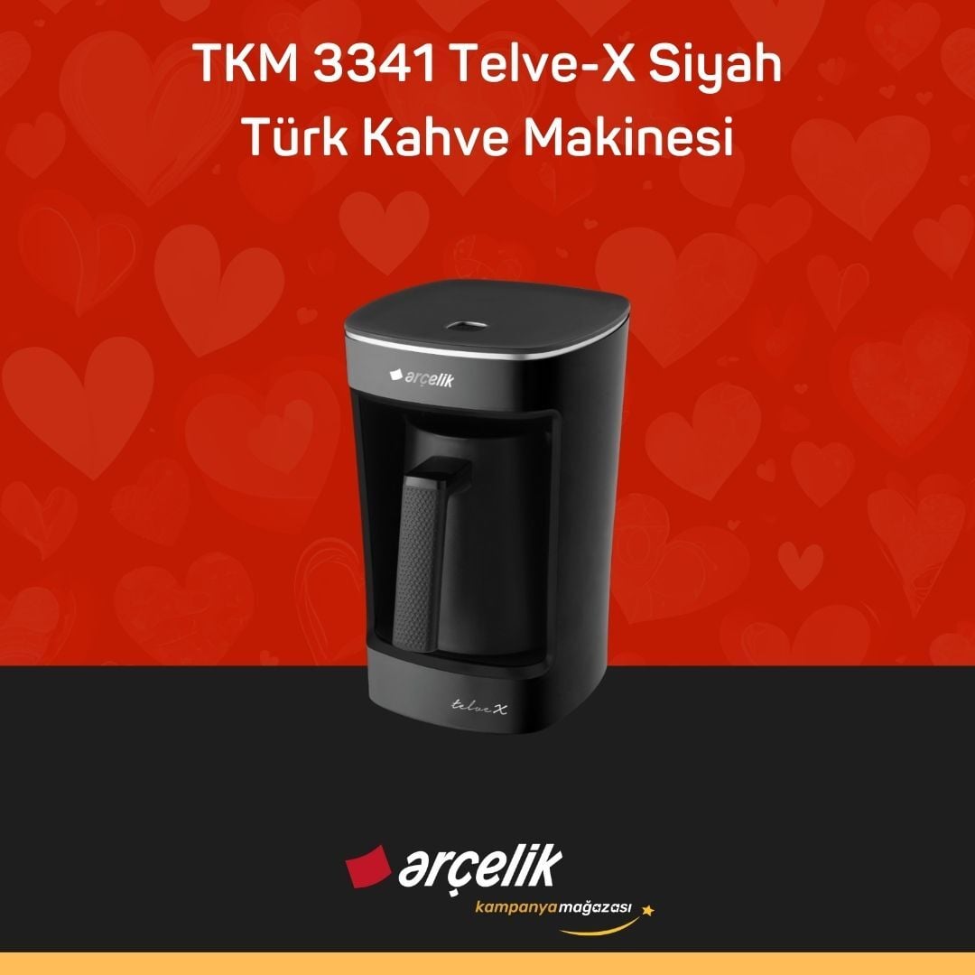 ARÇELİK TKM 3341 Telve-X Siyah Türk Kahve Makinesi