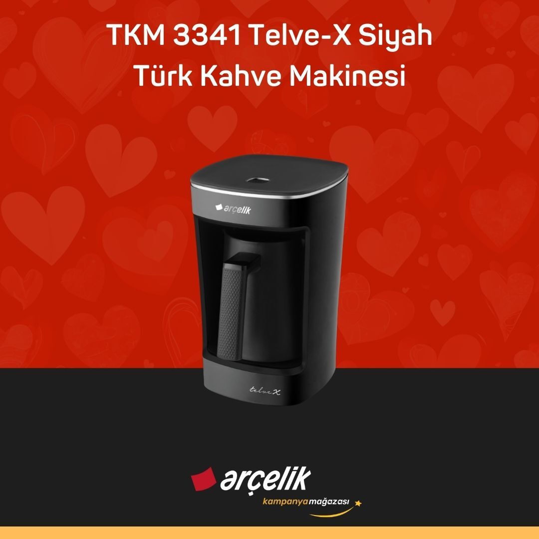 ARÇELİK TKM 3341 Telve-X Siyah Türk Kahve Makinesi