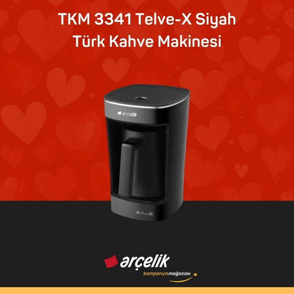 ARÇELİK TKM 3341 Telve-X Siyah Türk Kahve Makinesi