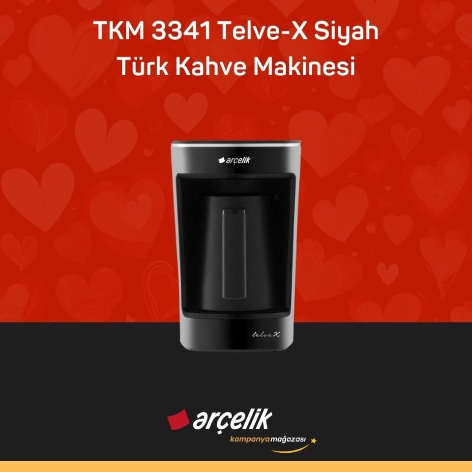 ARÇELİK TKM 3341 Telve-X Siyah Türk Kahve Makinesi