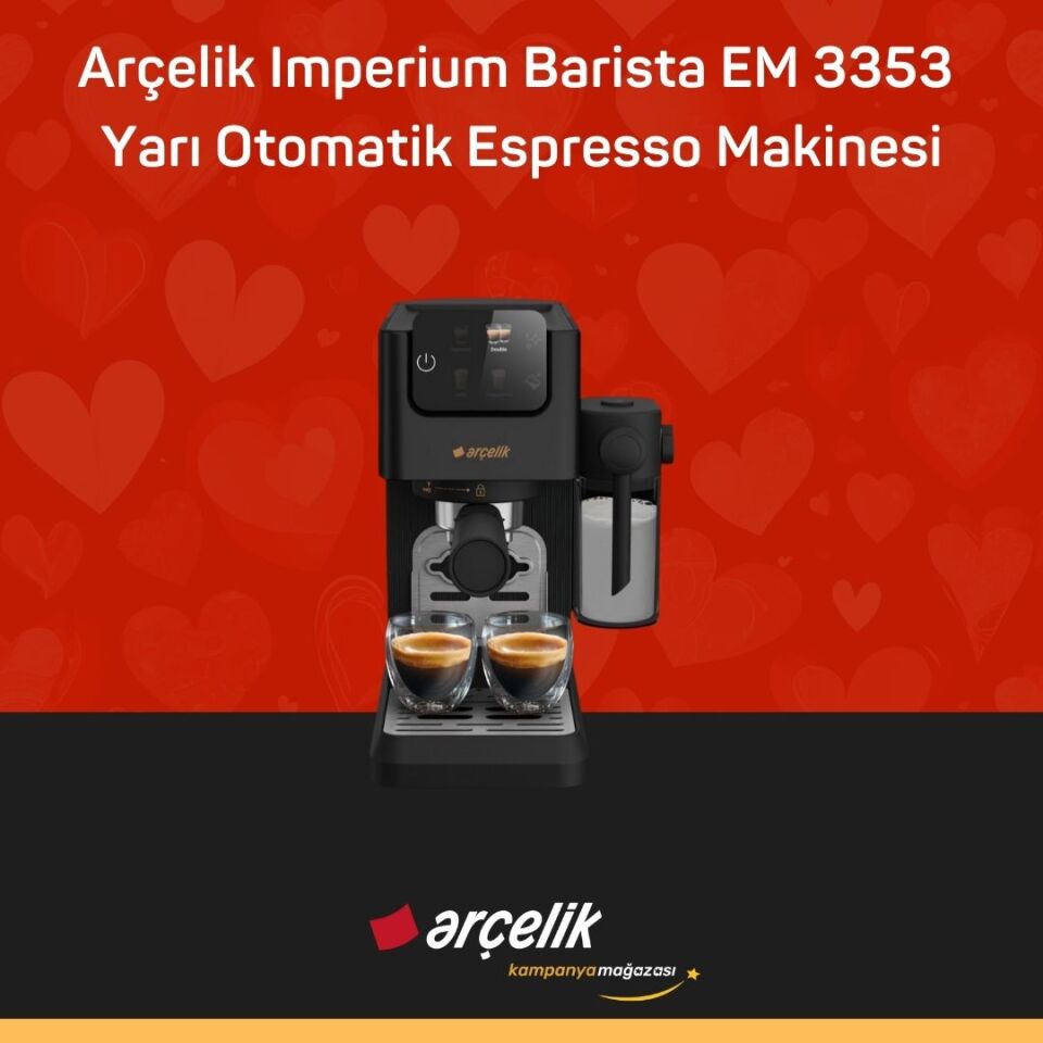 ARÇELİK EM 3353 Imperium Barista® Yarı Otomatik Espresso Makinesi