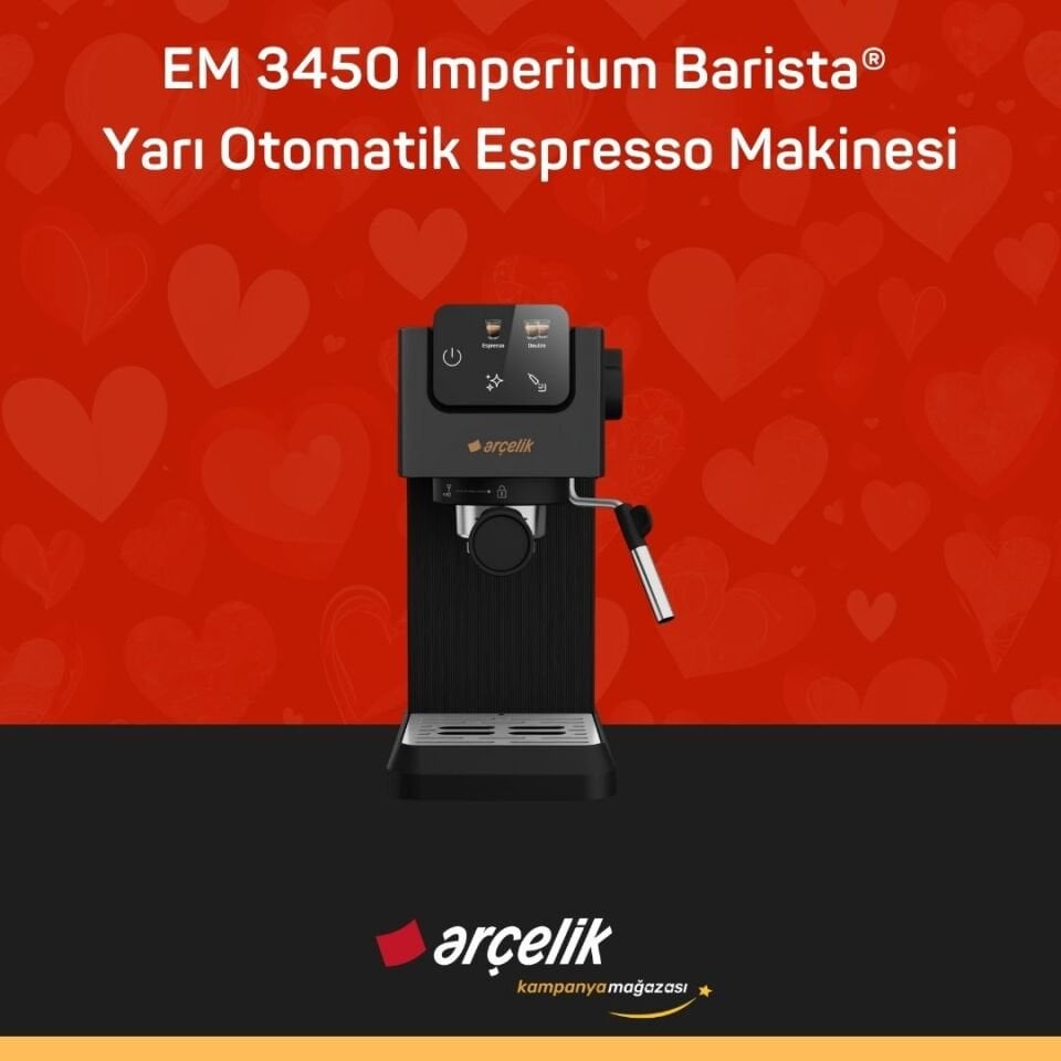 ARÇELİK EM 3450 Imperium Barista® Yarı Otomatik Espresso Makinesi