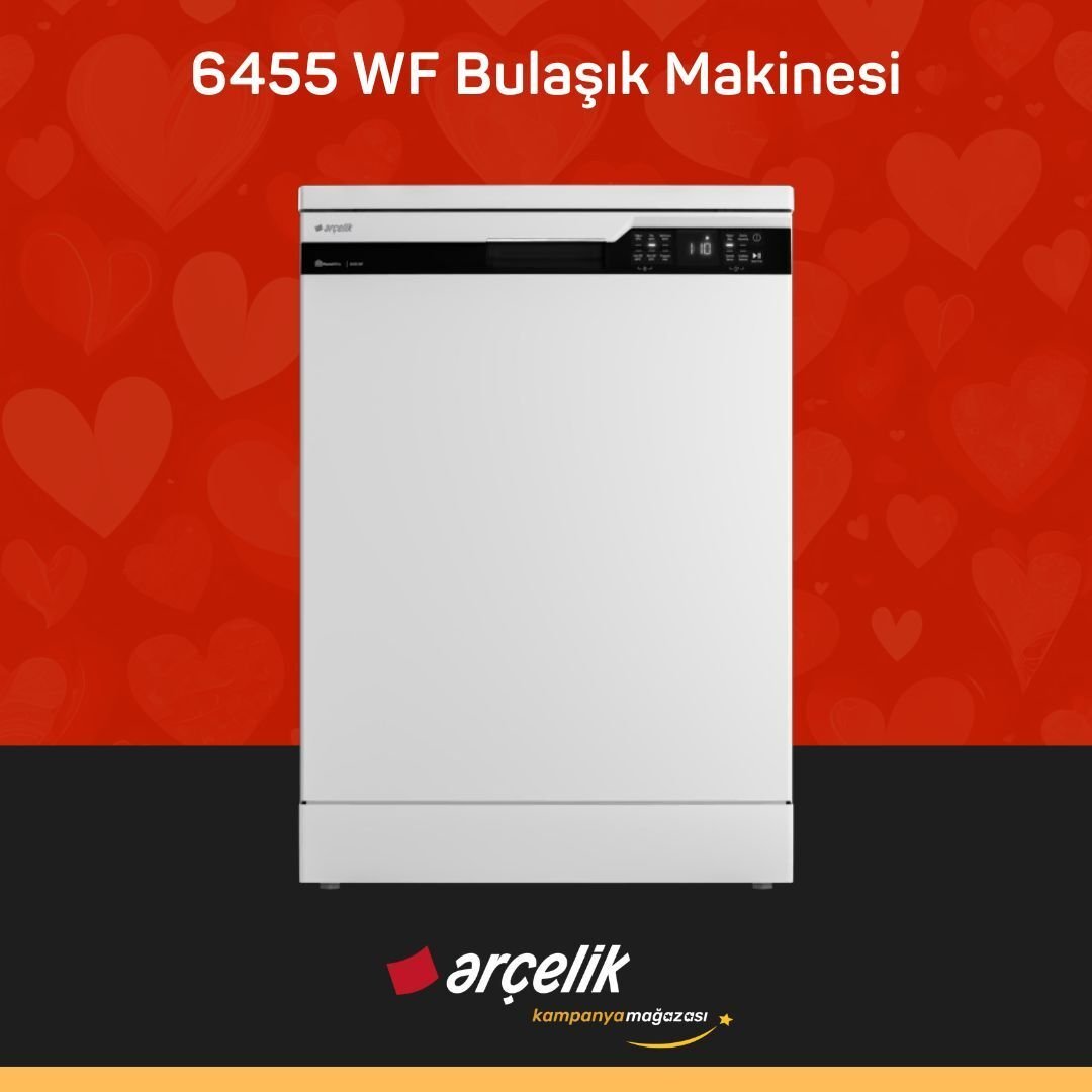 ARÇELİK 6455 WF 5 Programlı Bulaşık Makinesi