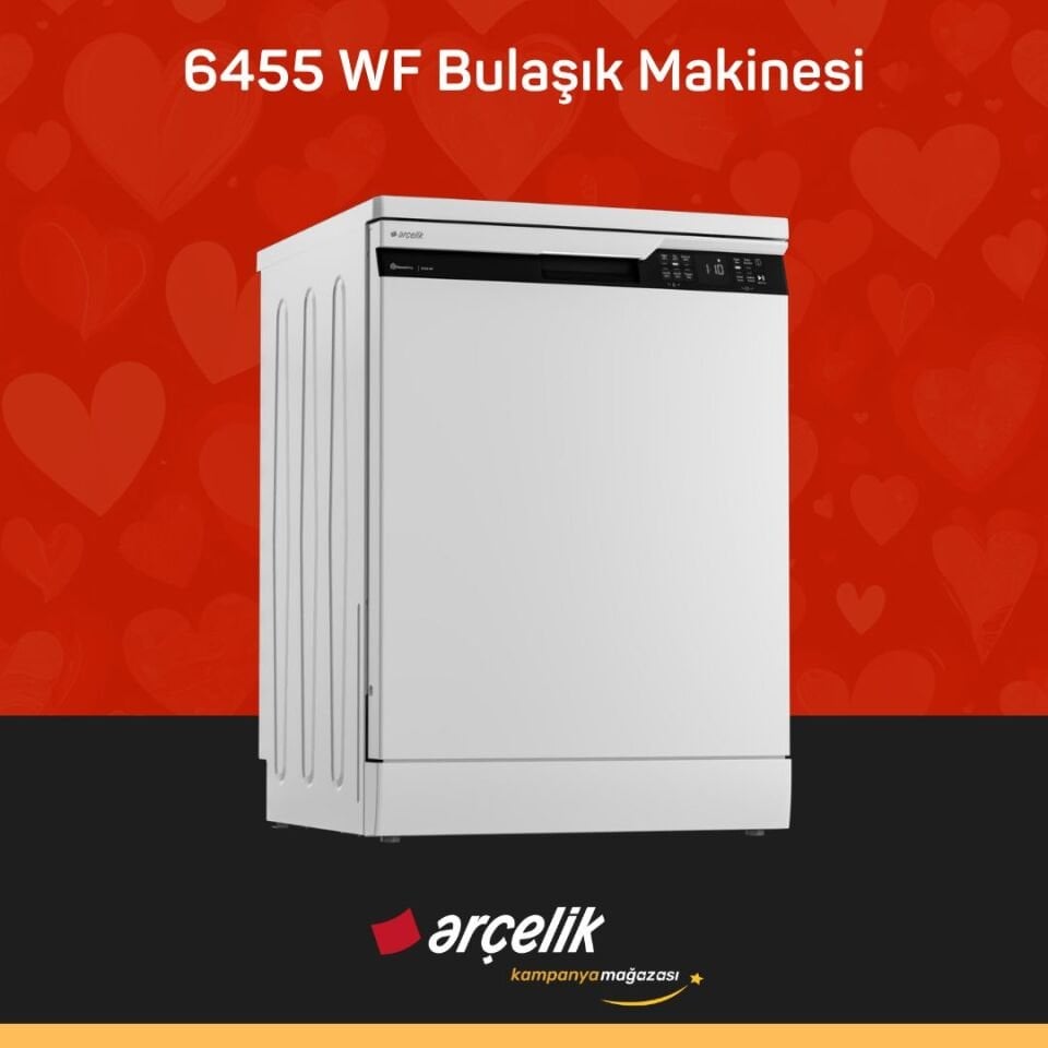 ARÇELİK 6455 WF 5 Programlı Bulaşık Makinesi