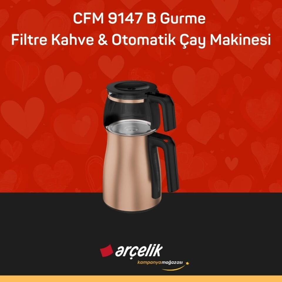 ARÇELİK CFM 9147 B Gurme Filtre Kahve & Otomatik Çay Makinesi