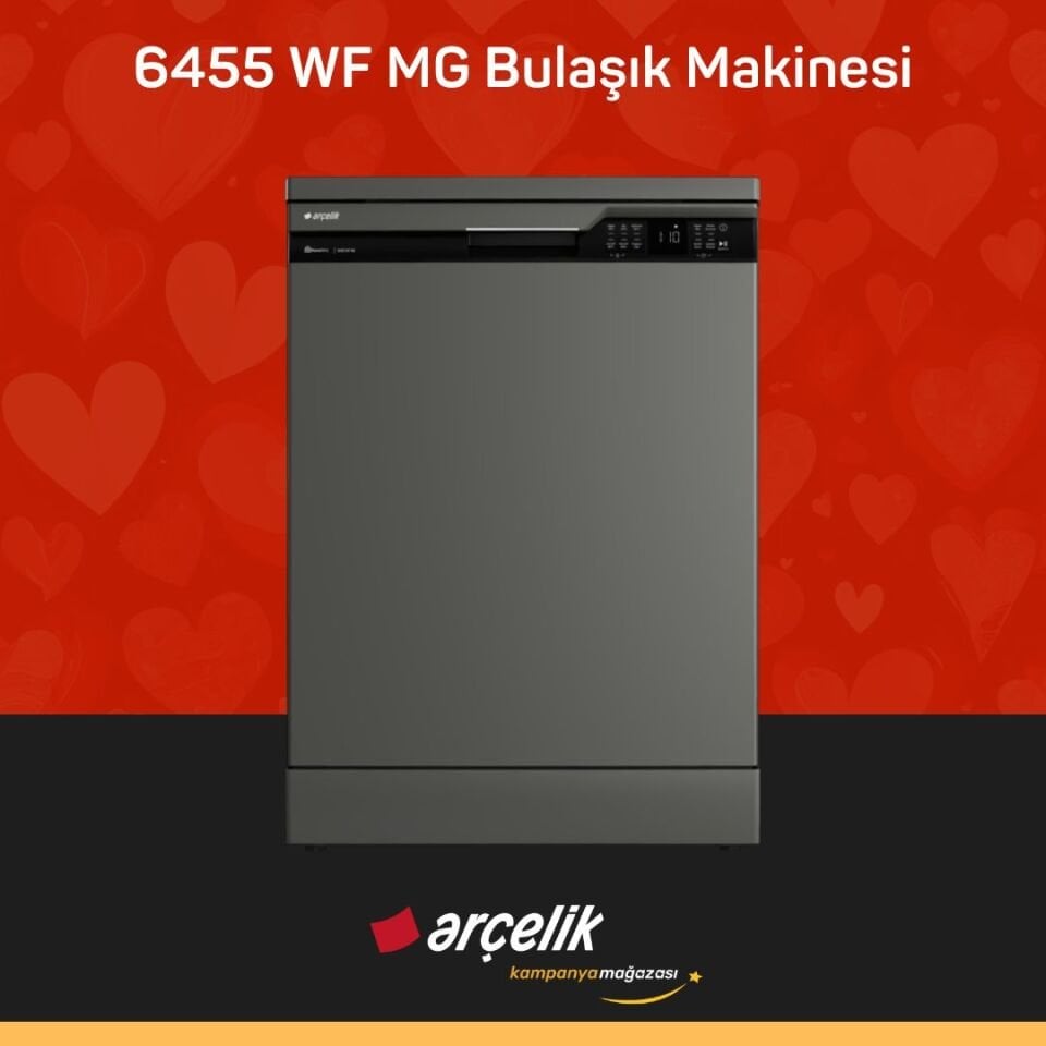 ARÇELİK 6455 WF MG 5 Programlı Bulaşık Makinesi
