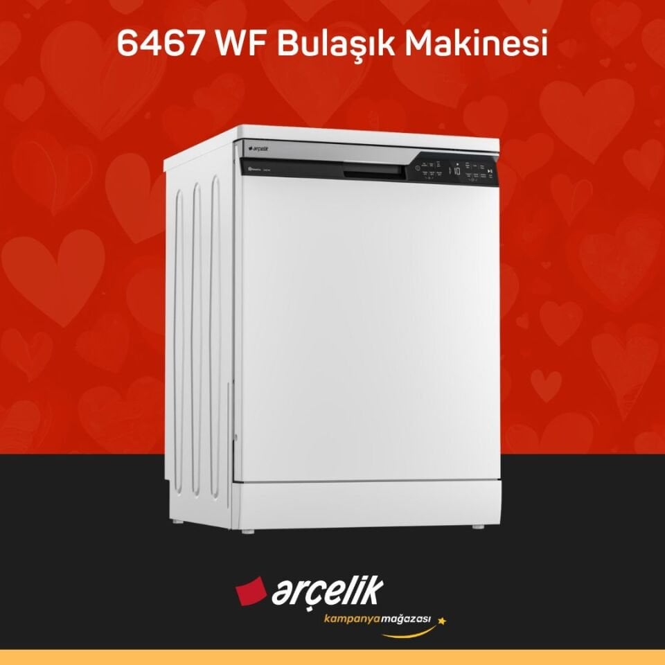 ARÇELİK 6467 WF 6 Programlı Bulaşık Makinesi