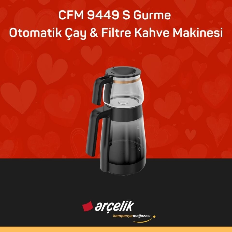 ARÇELİK CFM 9449 S Gurme Otomatik Çay & Filtre Kahve Makinesi