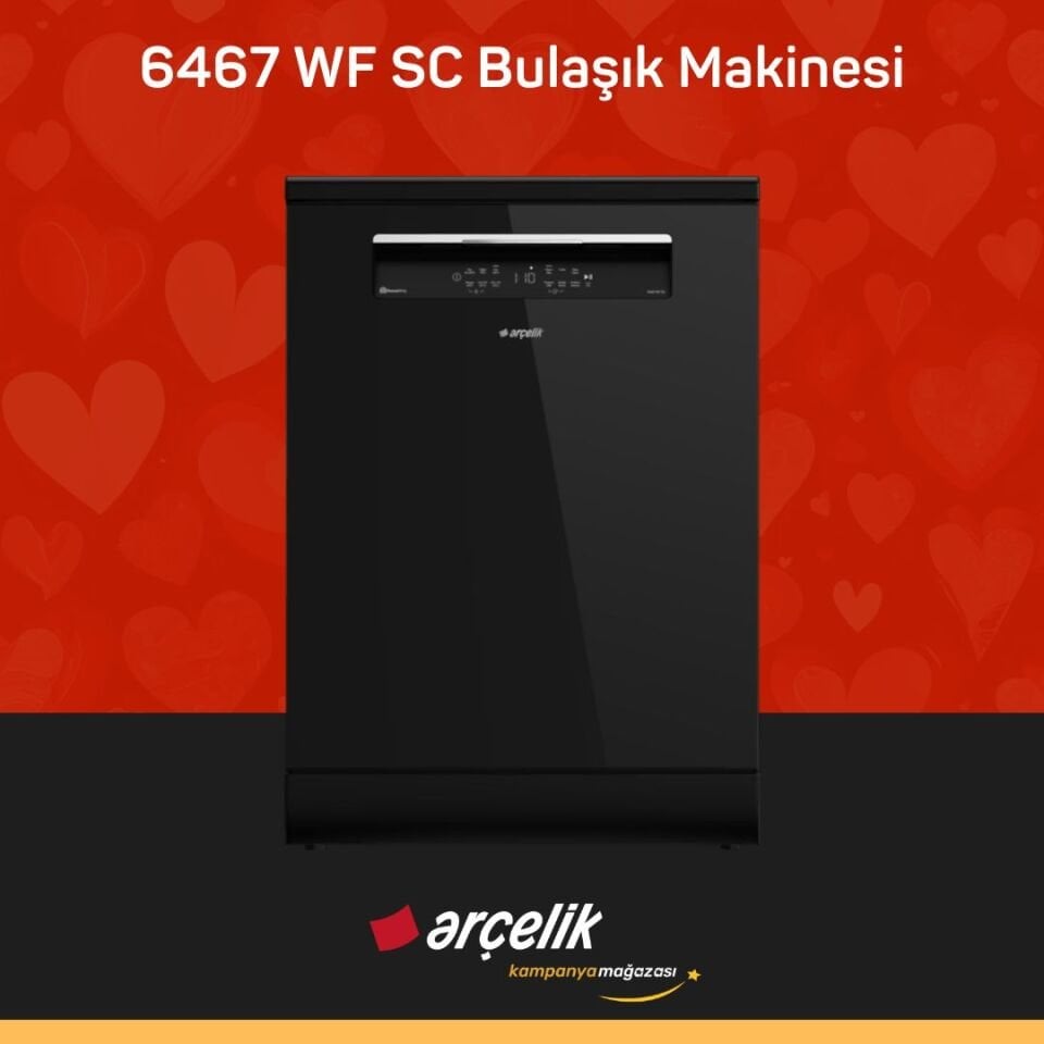 ARÇELİK 6467 WF SC 6 Programlı Bulaşık Makinesi