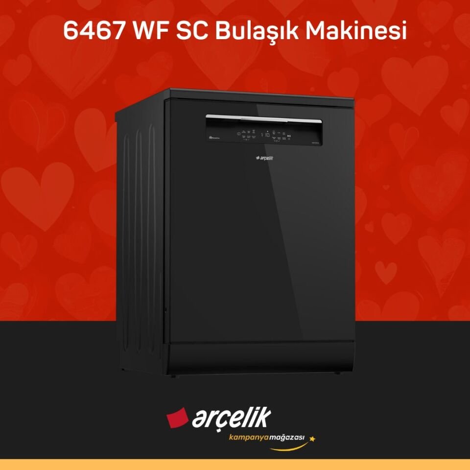 ARÇELİK 6467 WF SC 6 Programlı Bulaşık Makinesi