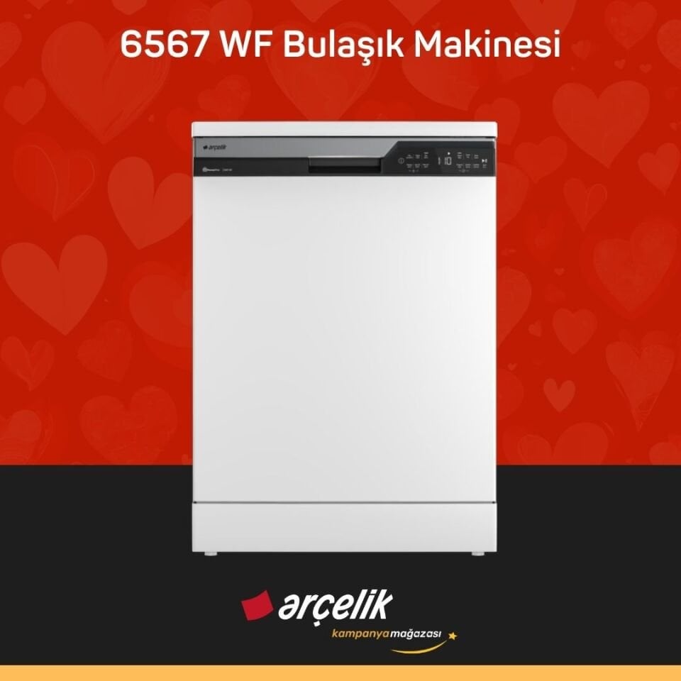 ARÇELİK 6567 WF 6 Programlı Bulaşık Makinesi