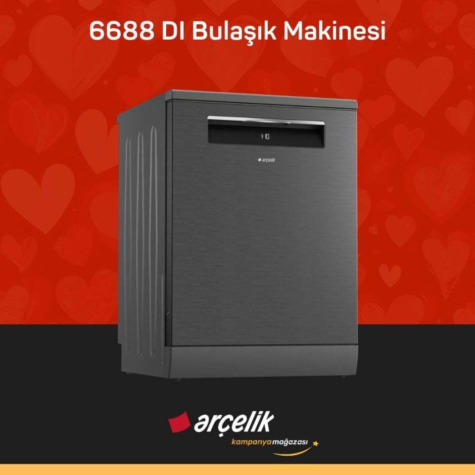ARÇELİK 6688 DI 8 Programlı Bulaşık Makinesi