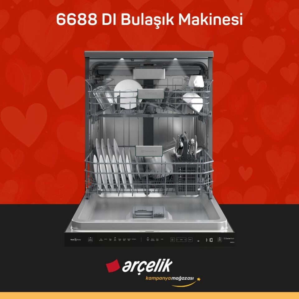 ARÇELİK 6688 DI 8 Programlı Bulaşık Makinesi