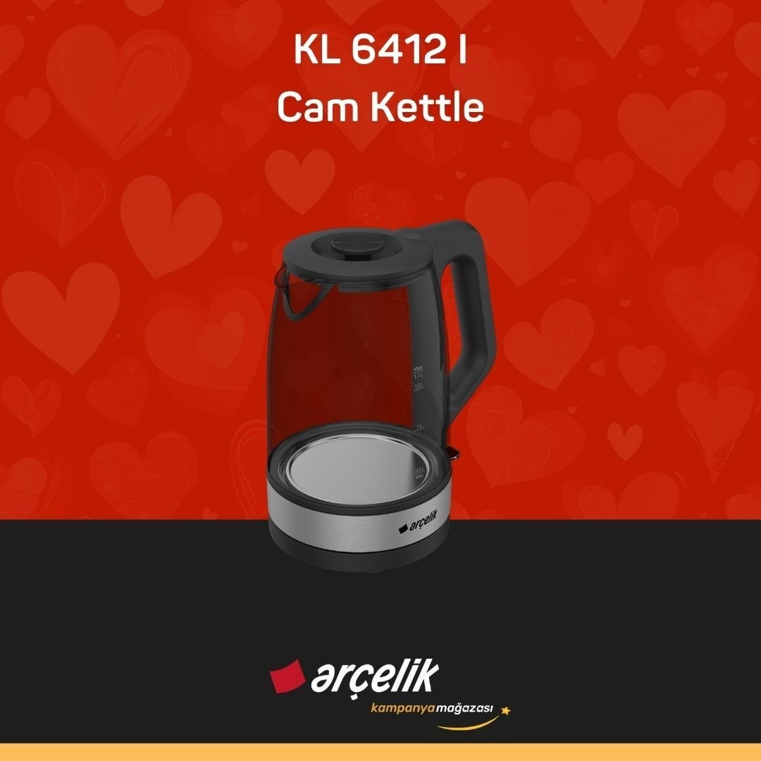 ARÇELİK KL 6412 I Cam Kettle