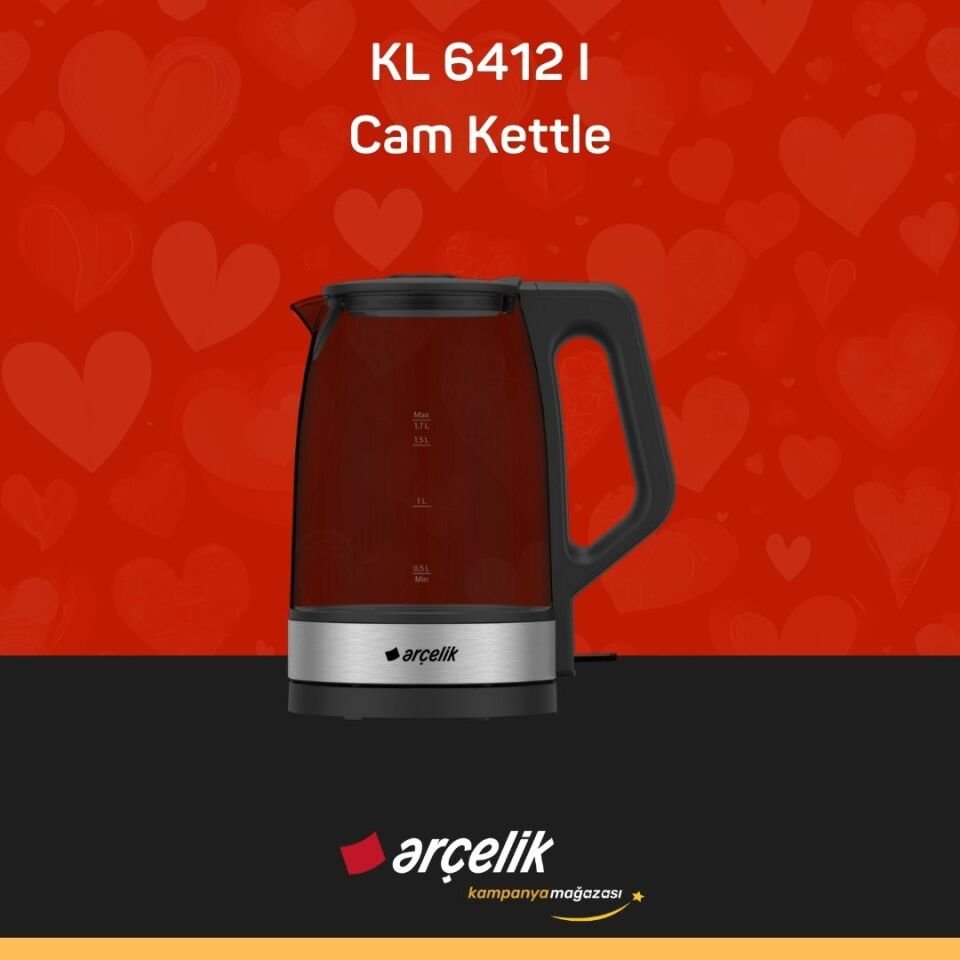 ARÇELİK KL 6412 I Cam Kettle