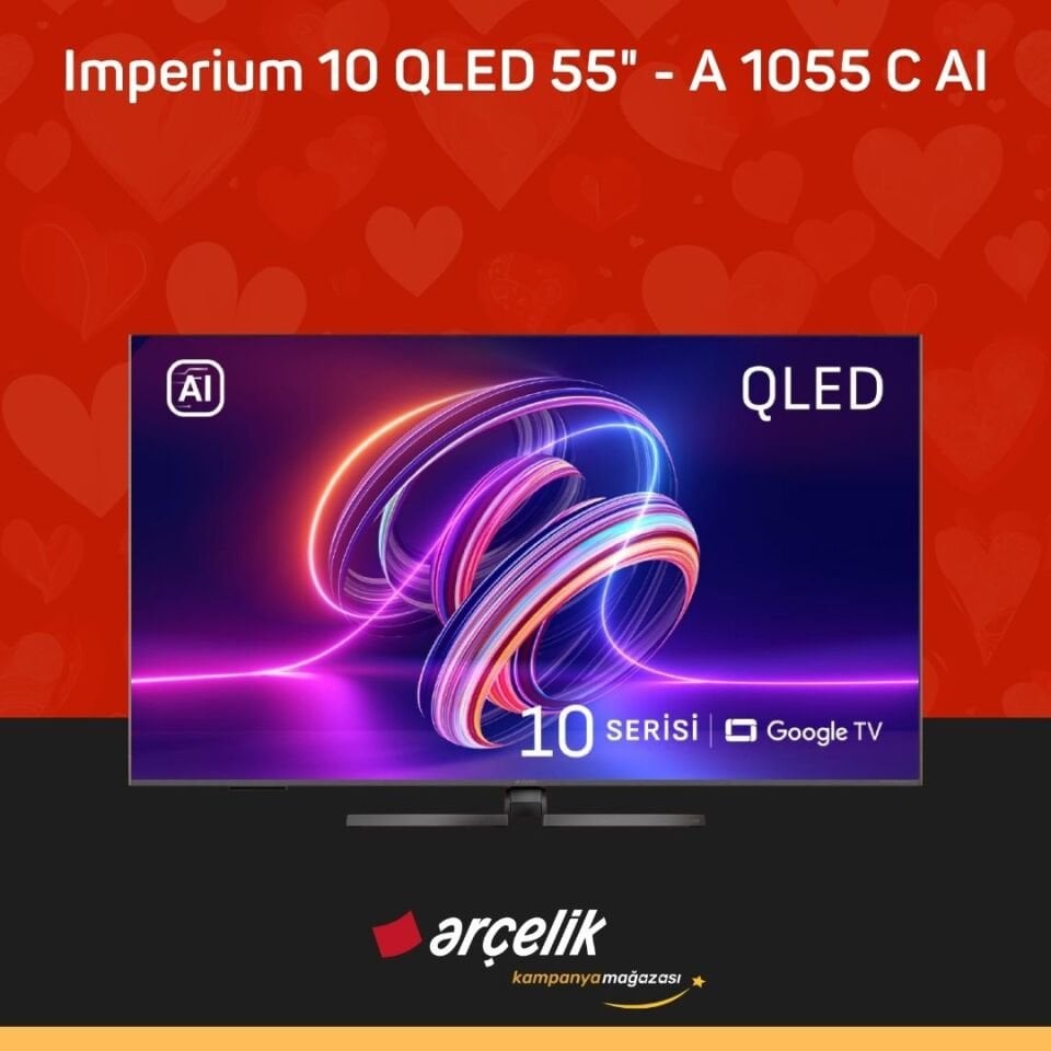 ARÇELİK Imperium 10 AI QLED 120 Hz 55'' 4K UHD Google TV - A 1055 C AI Smart TV
