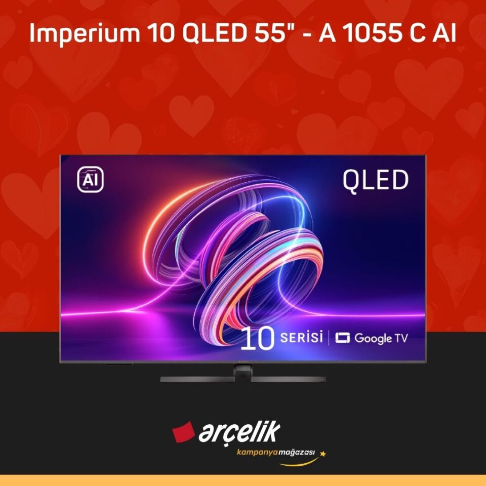 ARÇELİK Imperium 10 AI QLED 120 Hz 55'' 4K UHD Google TV - A 1055 C AI Smart TV