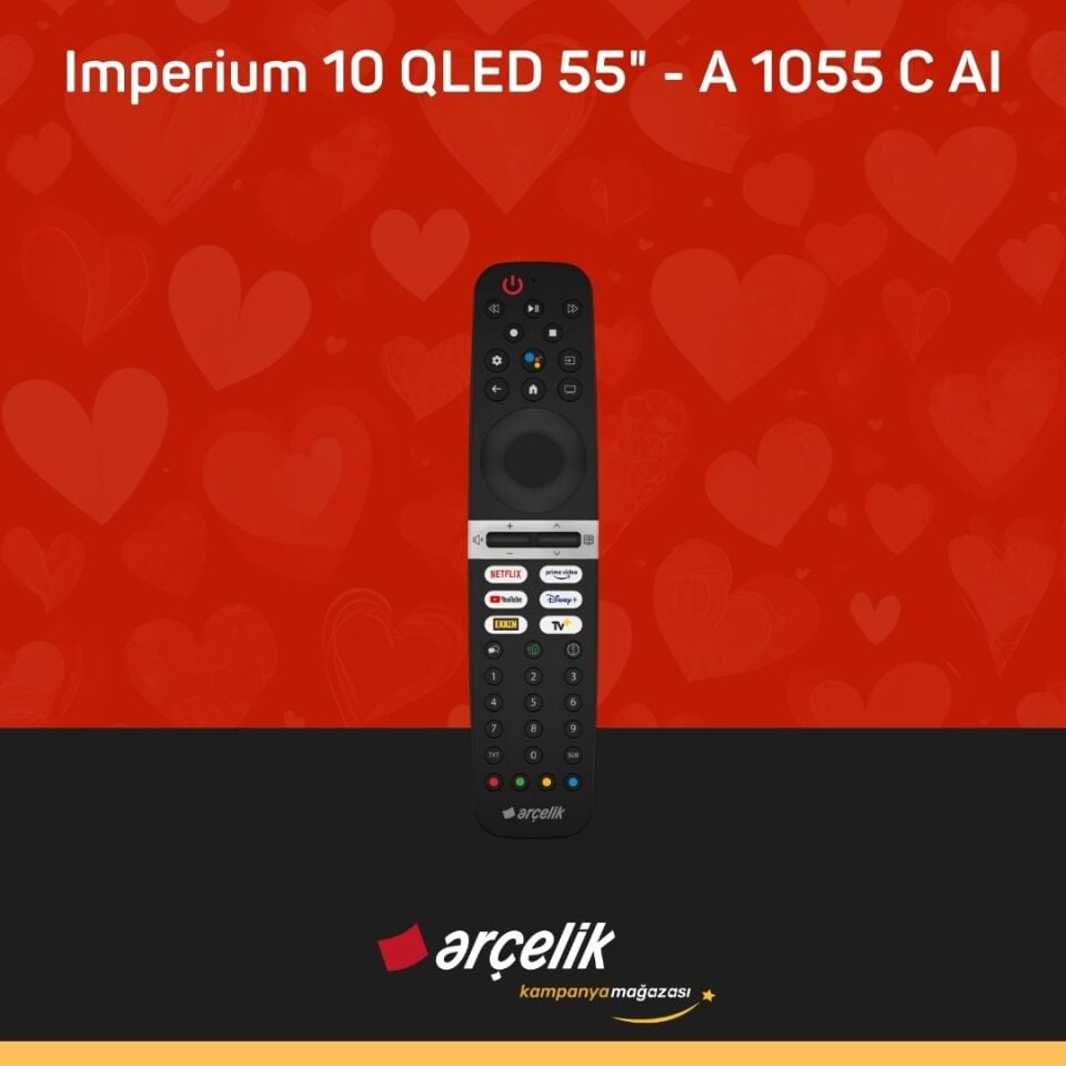 ARÇELİK Imperium 10 AI QLED 120 Hz 55'' 4K UHD Google TV - A 1055 C AI Smart TV