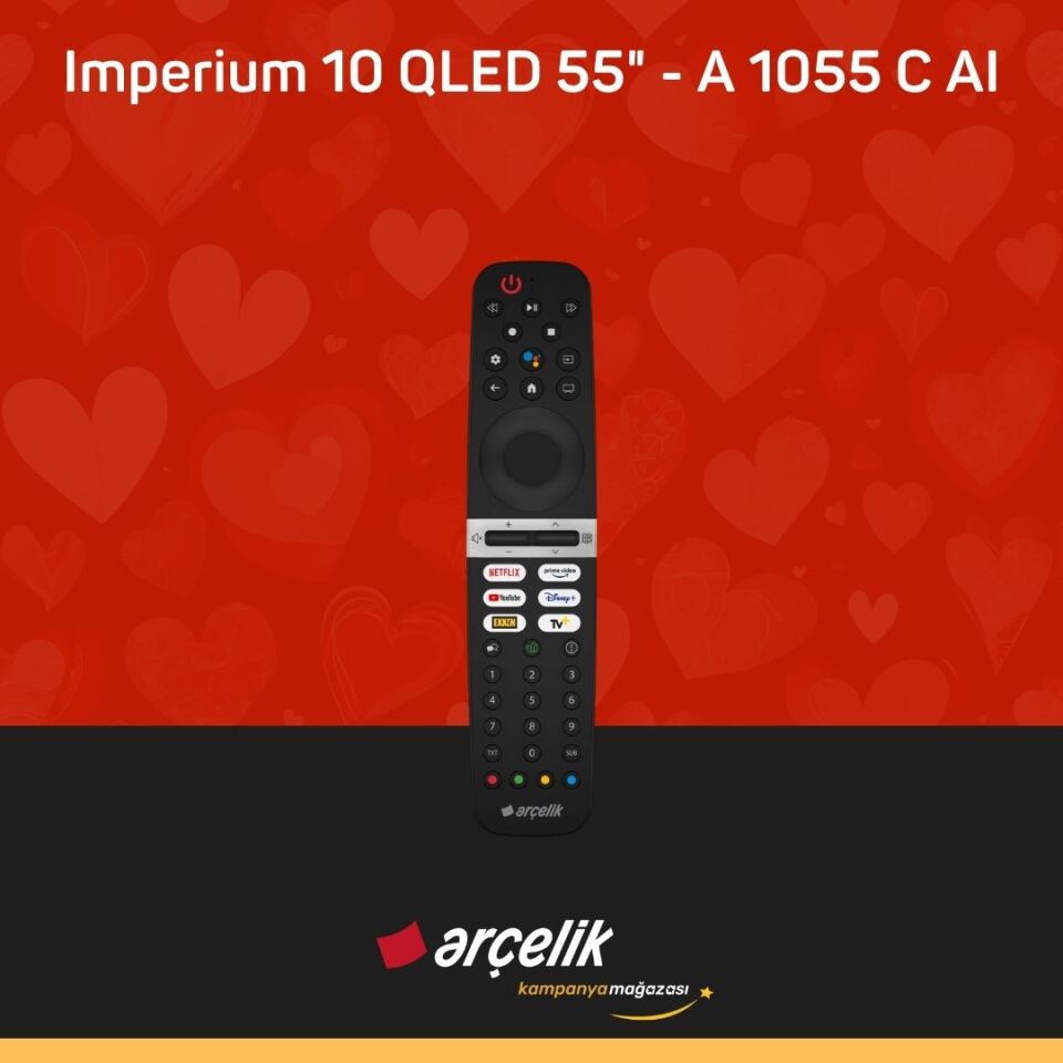 ARÇELİK Imperium 10 AI QLED 120 Hz 55'' 4K UHD Google TV - A 1055 C AI Smart TV