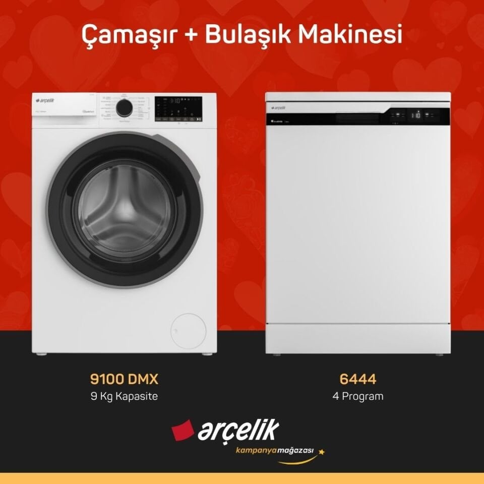 ARÇELİK 9100 DMX Çamaşır Makinesi - 6444 Bulaşık Makinesi