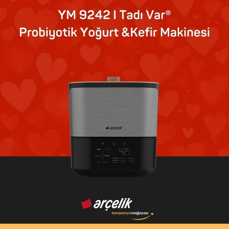 ARÇELİK YM 9242 I Tadı Var® Probiyotik Yoğurt & Kefir Makinesi