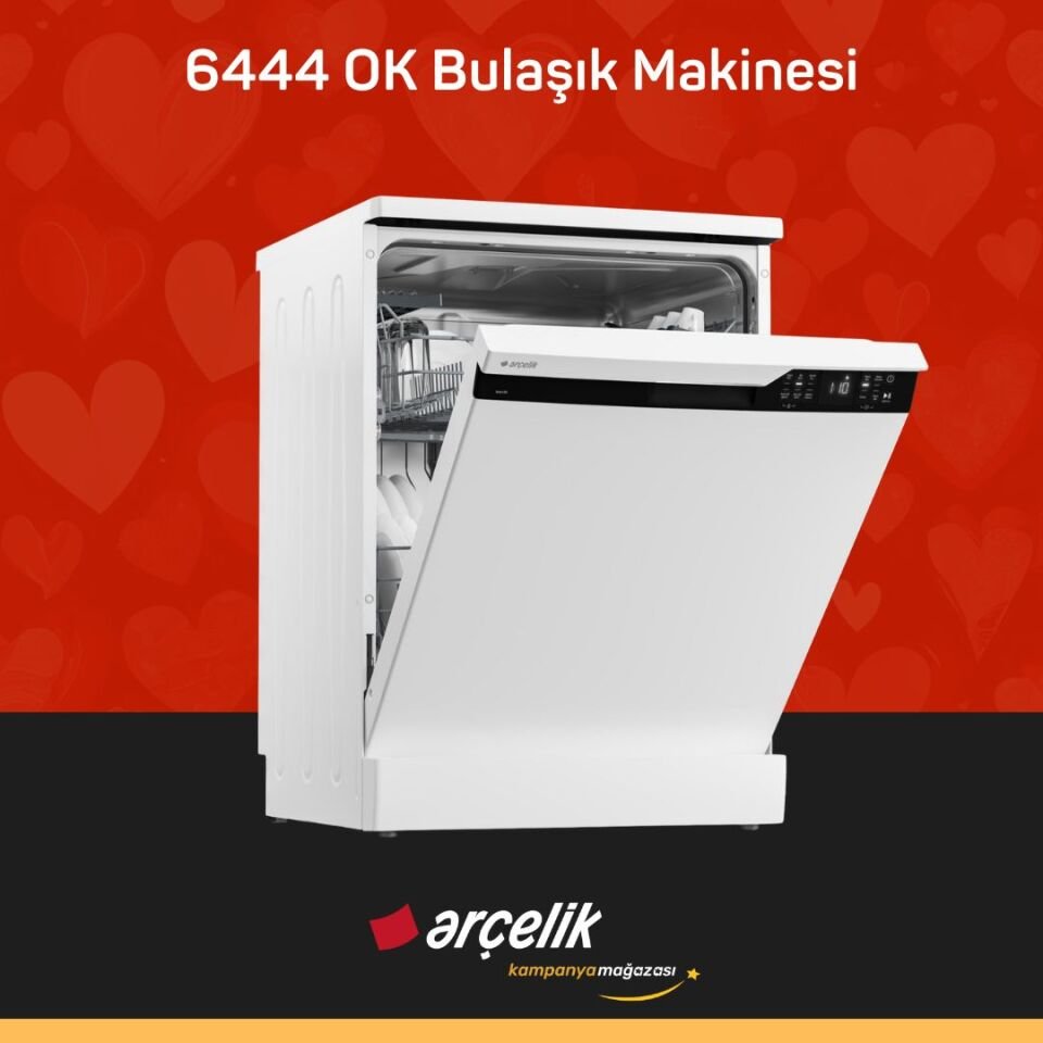 ARÇELİK 6444 OK 4 Programlı Bulaşık Makinesi