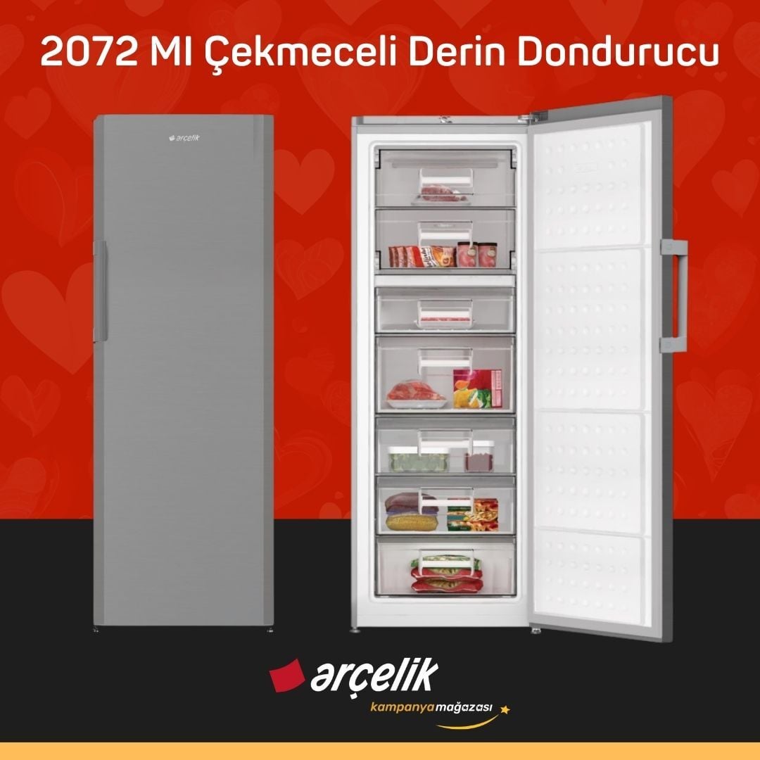 ARÇELİK 2072 MI 7 Bölmeli Derin Dondurucu