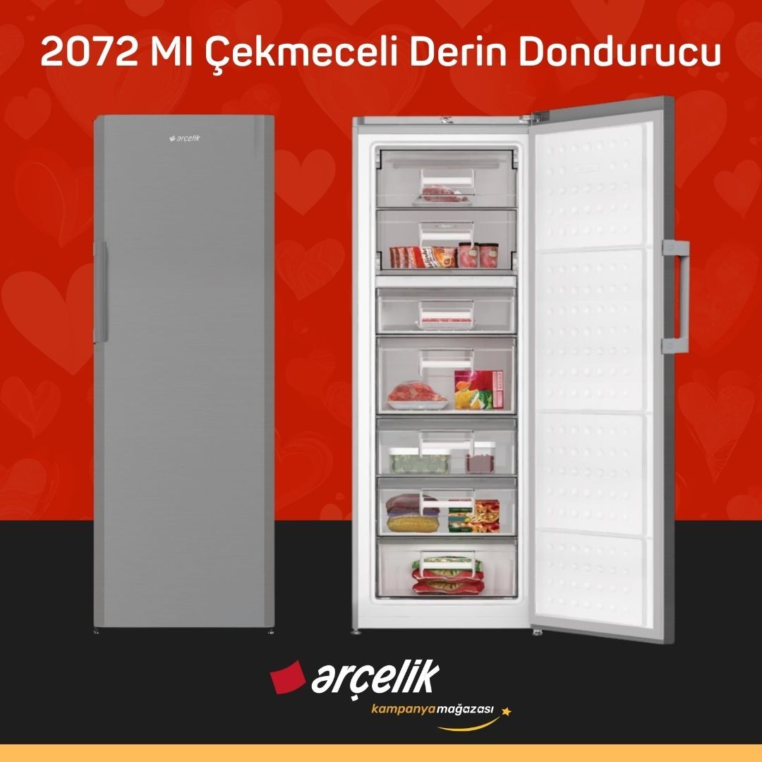 ARÇELİK 2072 MI 7 Bölmeli Derin Dondurucu