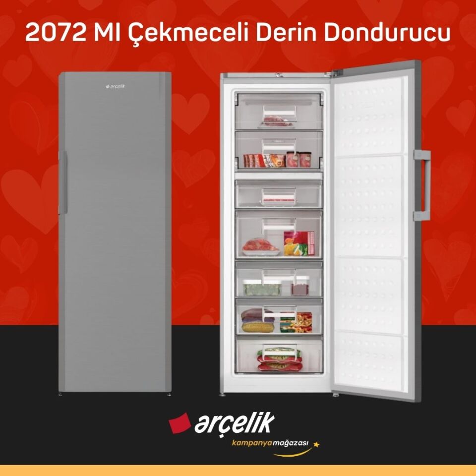 ARÇELİK 2072 MI 7 Bölmeli Derin Dondurucu