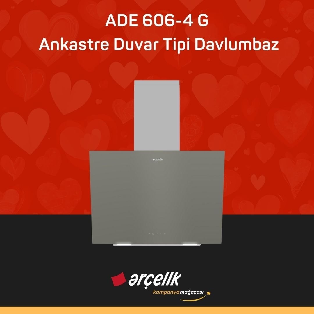 ARÇELİK ADE 606-4 G Ankastre Duvar Tipi Davlumbaz