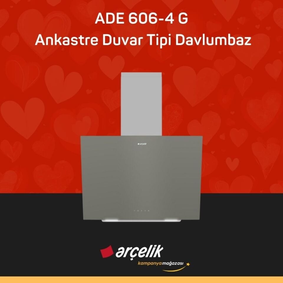 ARÇELİK ADE 606-4 G Ankastre Duvar Tipi Davlumbaz